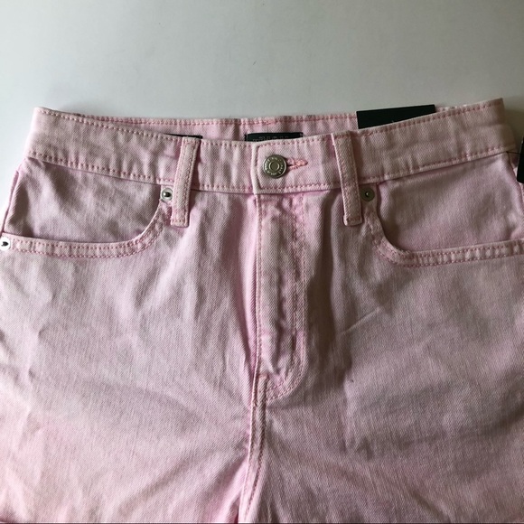 Wild Fable Barbiecore High Rise Light Pink Acid Wash Cuffed Hem Jean Shorts 0/25 - Picture 3 of 12